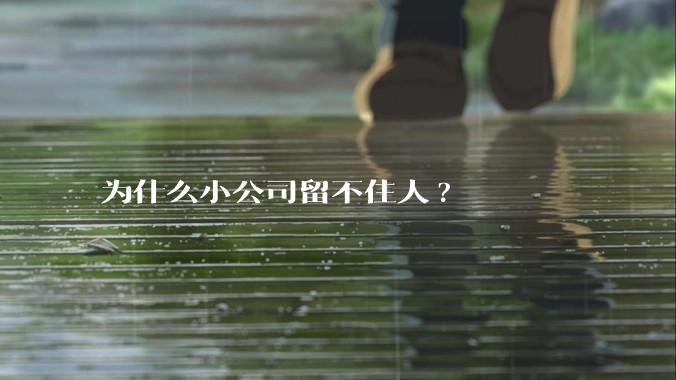 为什么小公司留不住人?